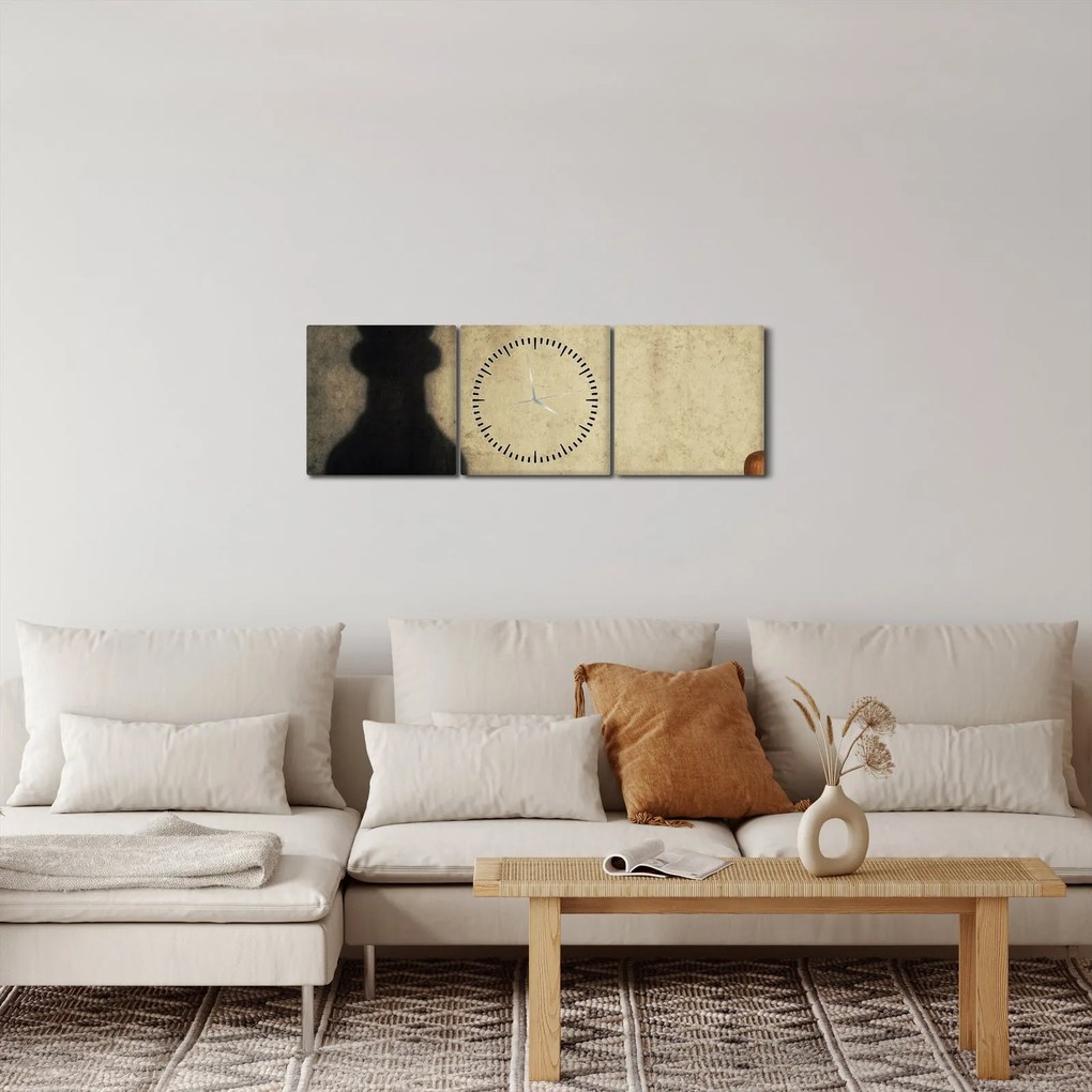 Kép - Sakk 2 (órával) (90x30 cm)