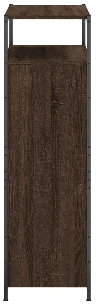 barna tölgyszínű szerelt fa cipősszekrény 75 x 34 x 112 cm