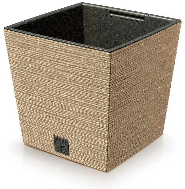 Prosperplast FURU SQUARE LOW ECO WOOD kaspó 30 cm naturo