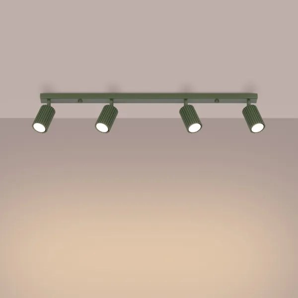 Sollux SL.1622 - Spotlámpa KARBON 4xGU10/10W/230V zöld