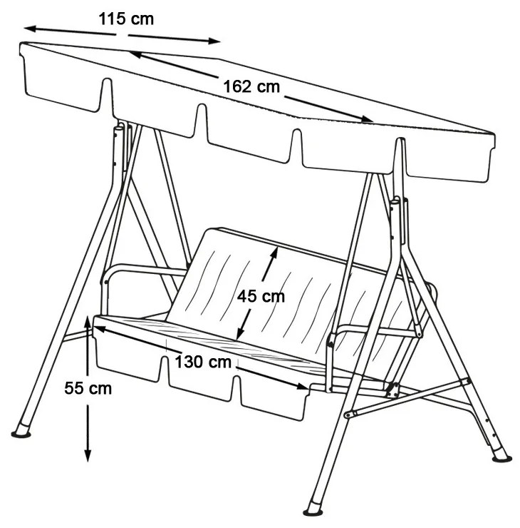 Kerti hintaágy választható színben-szürke