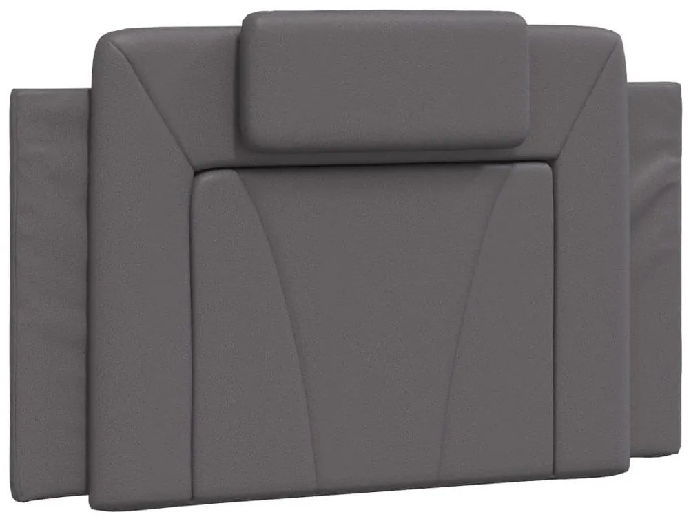 szürke műbőr fejtámla párna 90 cm