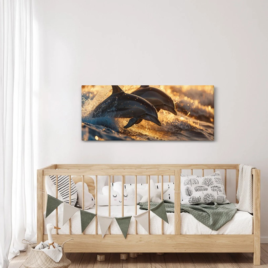 Kép - Delfinek (120x50 cm)