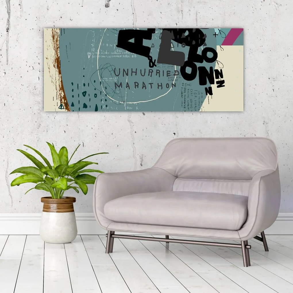 Kép - Repülő léggömb szivárvánnyal (120x50 cm)