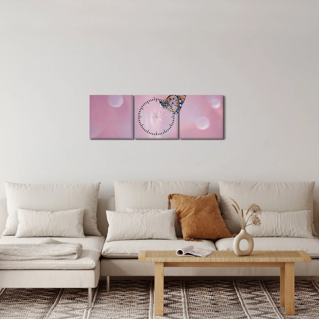 Kép - Pillangó (órával) (90x30 cm)