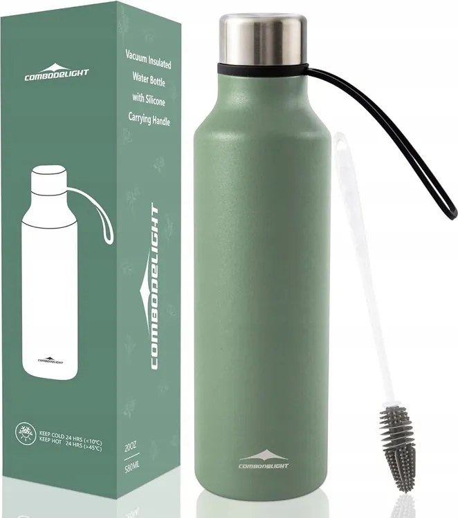 Combooelight Hőszigetelő Ivópalack 580ML Acél