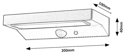 Rabalux 77023 - LED Napelemes lámpa érzékelővel KORANA LED/6W/3,7V IP44