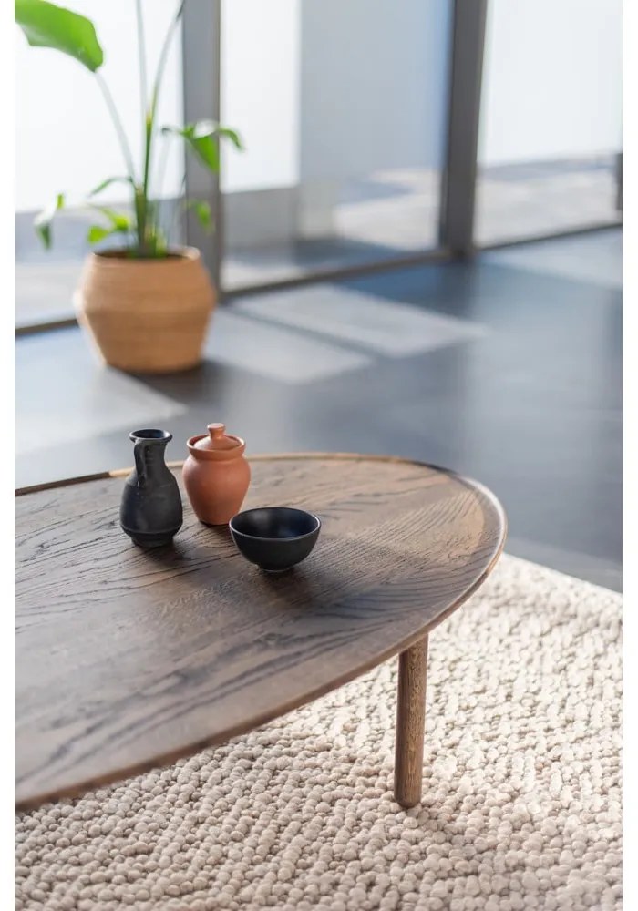 Barna tölgyfa dohányzóasztal 80x150 cm Mu – Gazzda