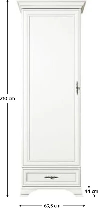 Polcállvány, alpesi fehér, KENTAK REG1D1S