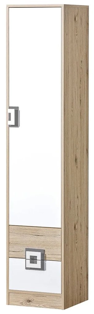Polcosszekrény Niles NI05 (világos tölgy + fehér). 1058373