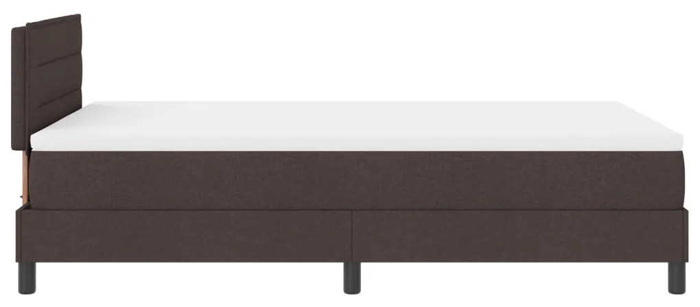 Box Spring Ágy Matraccal Sötétbarna 120x190 cm Szövet