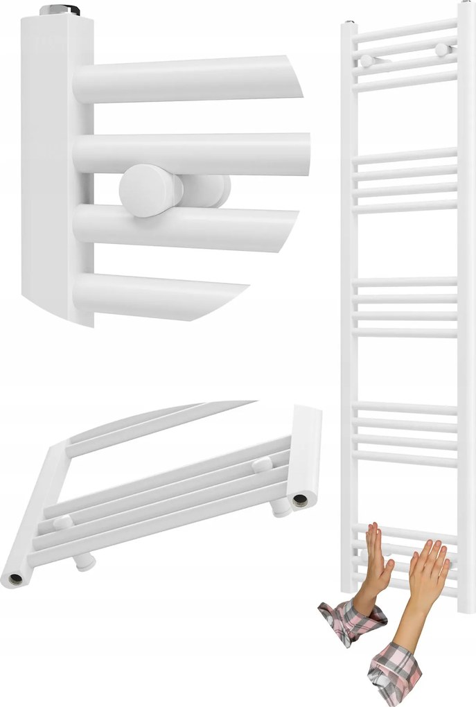 Fürdőszobai Radiátor Fehér Létra 40x140 cm Radiátor Modern Breno