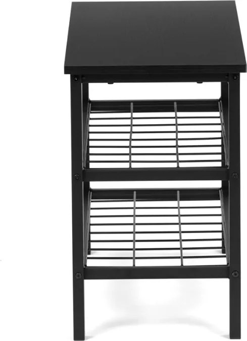 Cipőtartó 2 polccal fekete színben Belföldi Raktárról