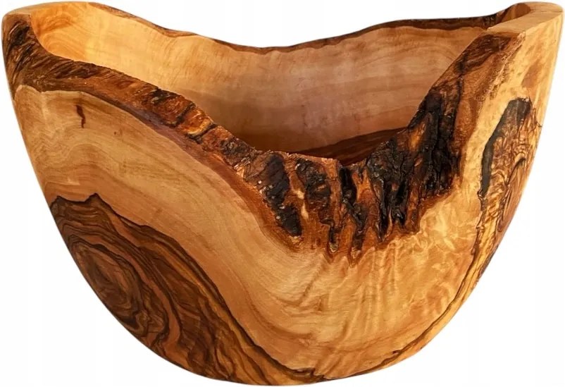 Kerek Rusztikus Olajfa Tál DMIR24 Bárka Gyümölcsök és Diófélék