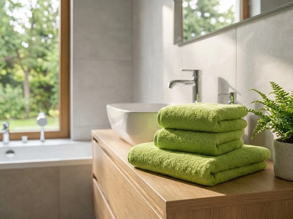 Fürdőlepedő NORIELLE 70x140 cm zöld, 100% pamut