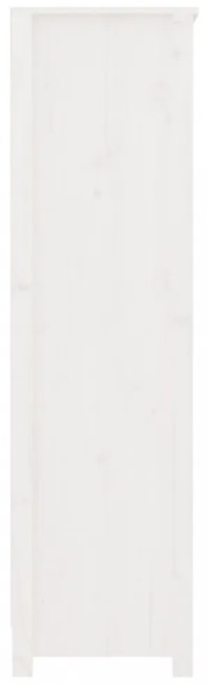 fehér tömör fenyőfa könyvszekrény 80x35x126 cm