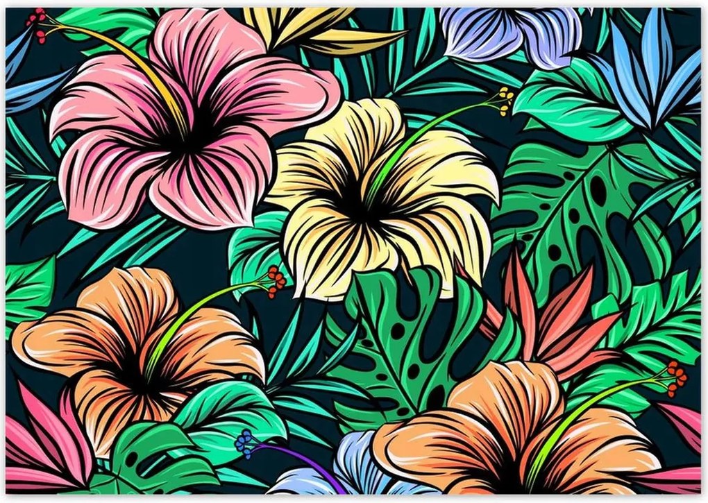 Poszterek 100x70 Monstera Zöld levél