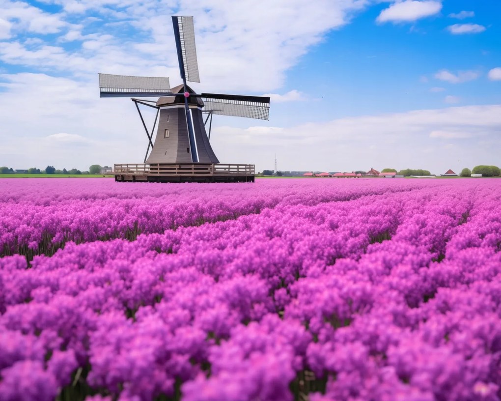 Poszter 50x40cm A holland szélmalom színei