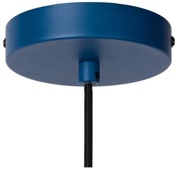 Lucide 45496/01/35 - Csillár zsinóron SIEMON 1xE27/40W/230V kék