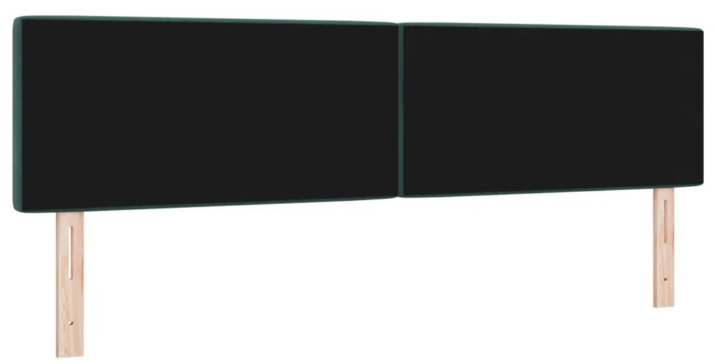 Fejtámla Kristálygombos Zöld 180 cm Velúr