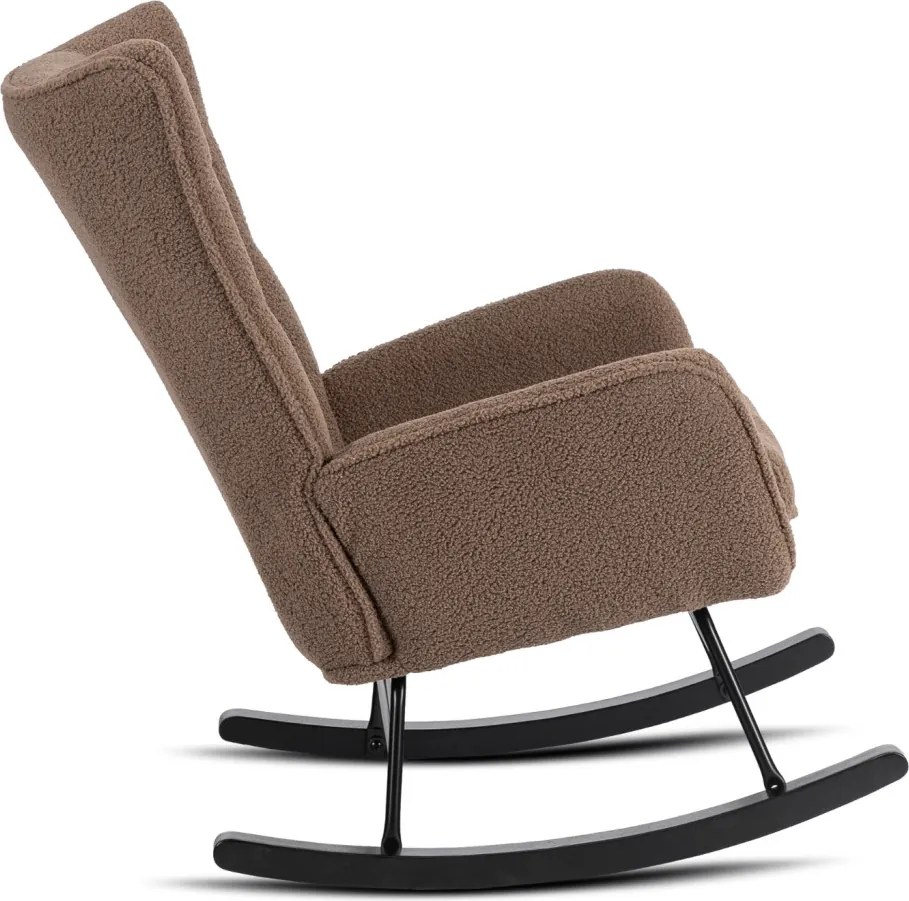 JACKSON hintafotel barna bouclé kárpittal