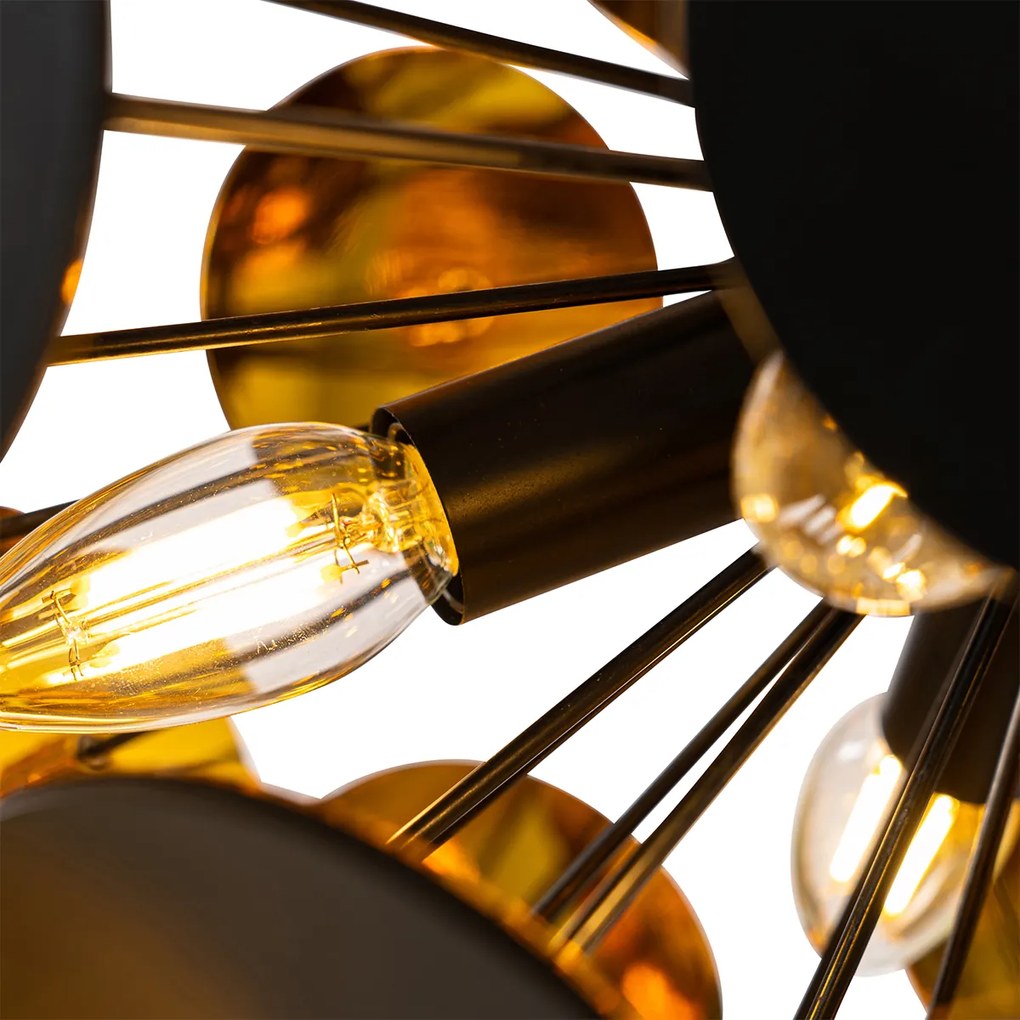 Design lógólámpa fekete és arany - Cerchio