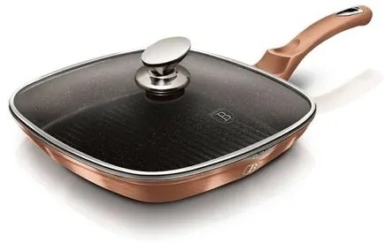 Berlinger Haus grillserpenyő fedővel, Rosegold Metallic Line, 28 cm