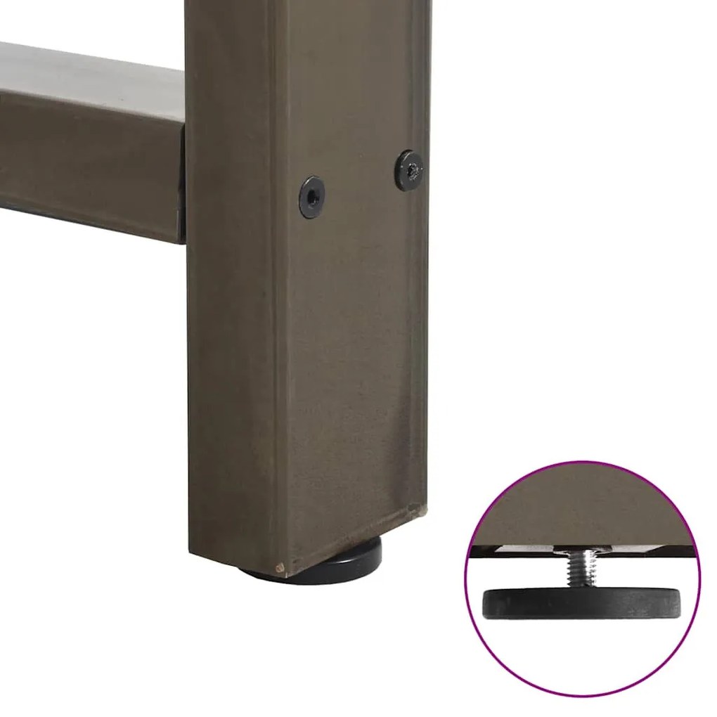 2 db natúr acél dohányzóasztal láb 70 x (30-31) cm acél