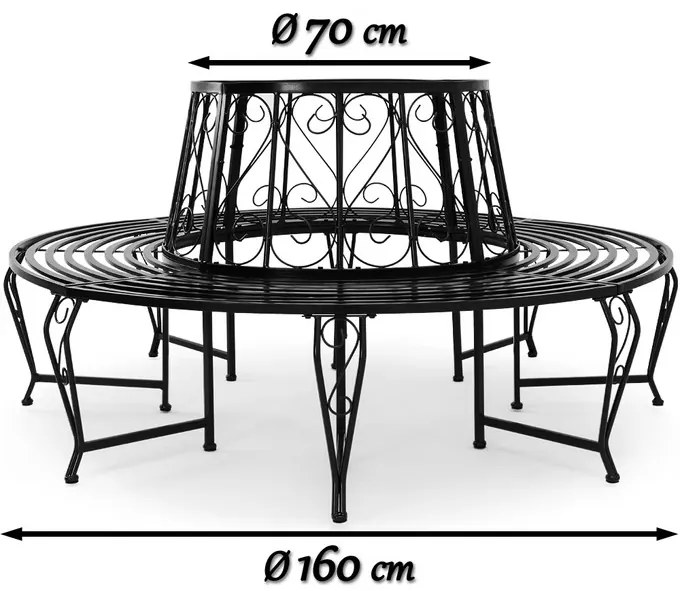Deuba Bree fa körüli pad - Ø160 cm