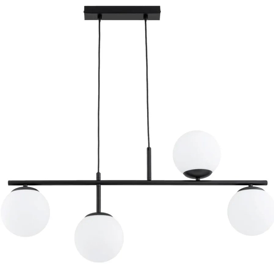 Alfa Csillár zsinóron LUNA 4xE14/10W/230V fekete ALF63349