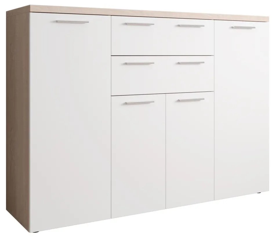 BRUNO komód sonoma tölgy/fehér