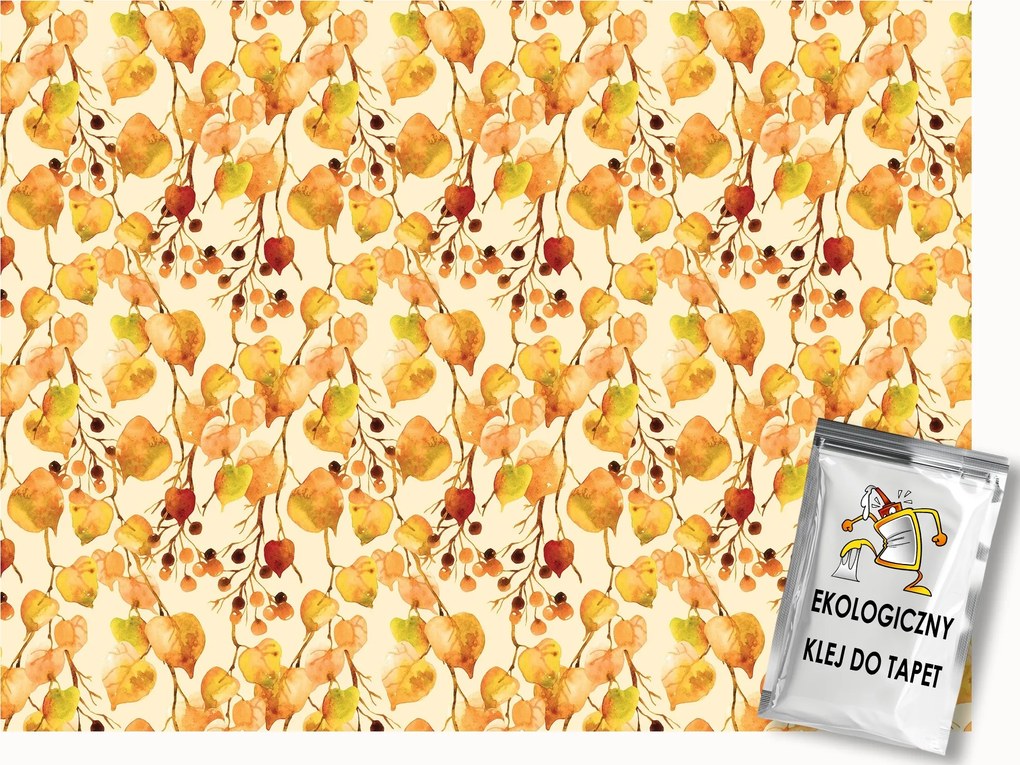 Fotótapéta Flizelina Természet Levelek Virágok Őszi színek 200x140 ragasztó