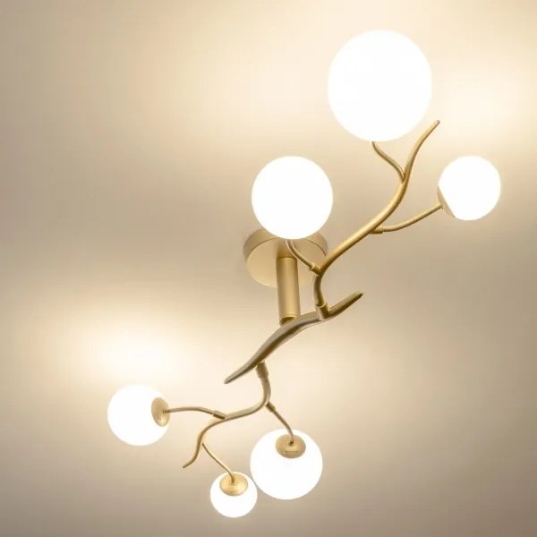 Brilagi - LED Felületre szerelhető csillár MISTEL 6xG9/3W/230V arany/fehér