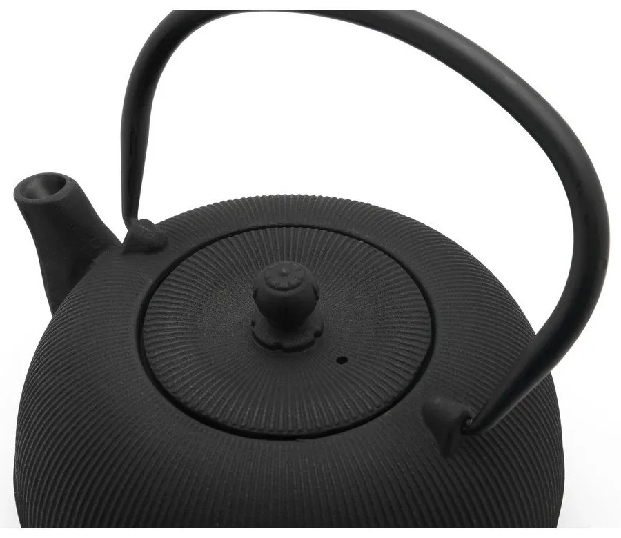 Fekete porcelán-öntöttvas teázó szett Sichuan – Bredemeijer