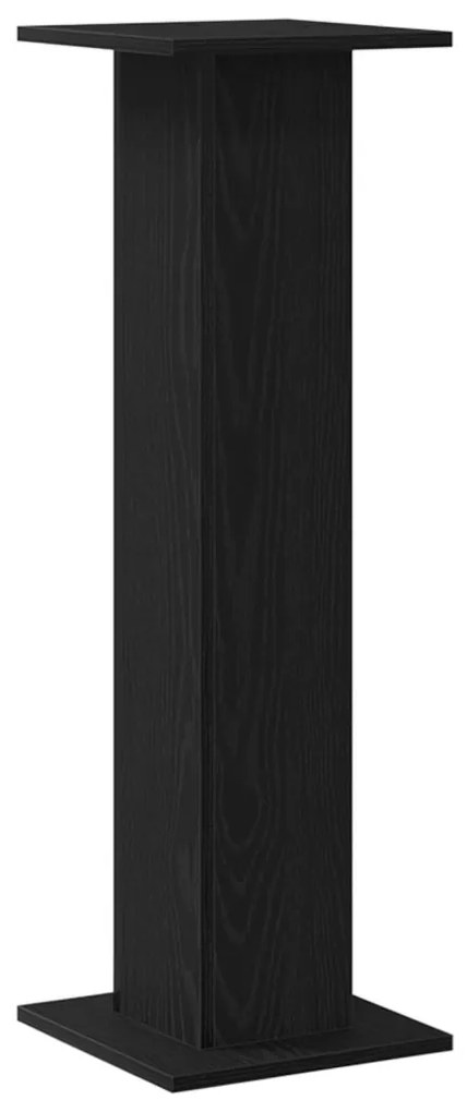 Növényállvány 2 db Fekete Tölgy 30x30x95 cm Mérnöki Fa