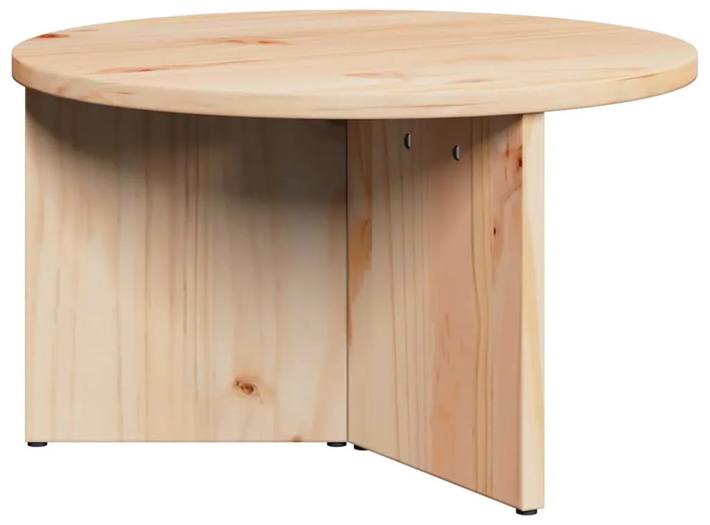 Dohányzóasztal 2 pcs Természetes 49 x 49 x 28 cm Tömör fenyőfa
