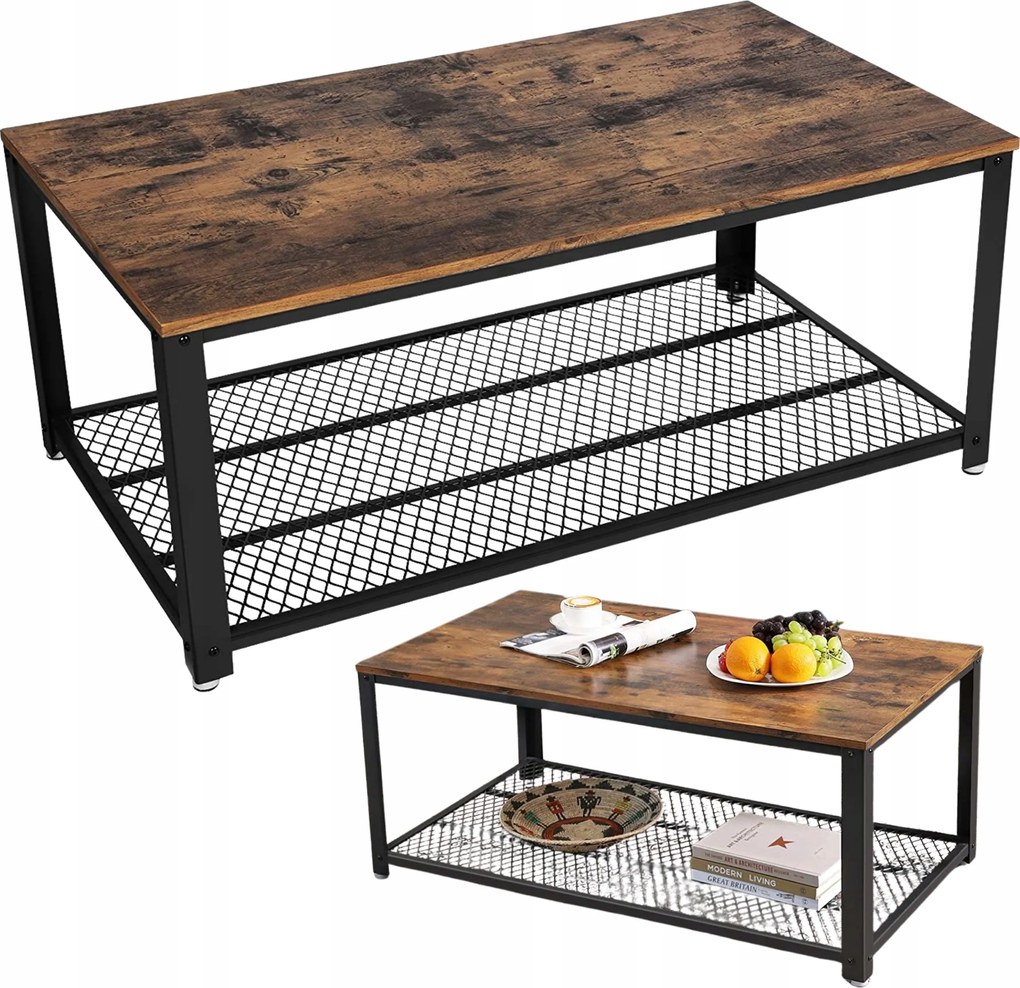 Dohányzóasztal Pad Retro asztal Loft nappali dolgozószoba 106,2x60,2x45cm