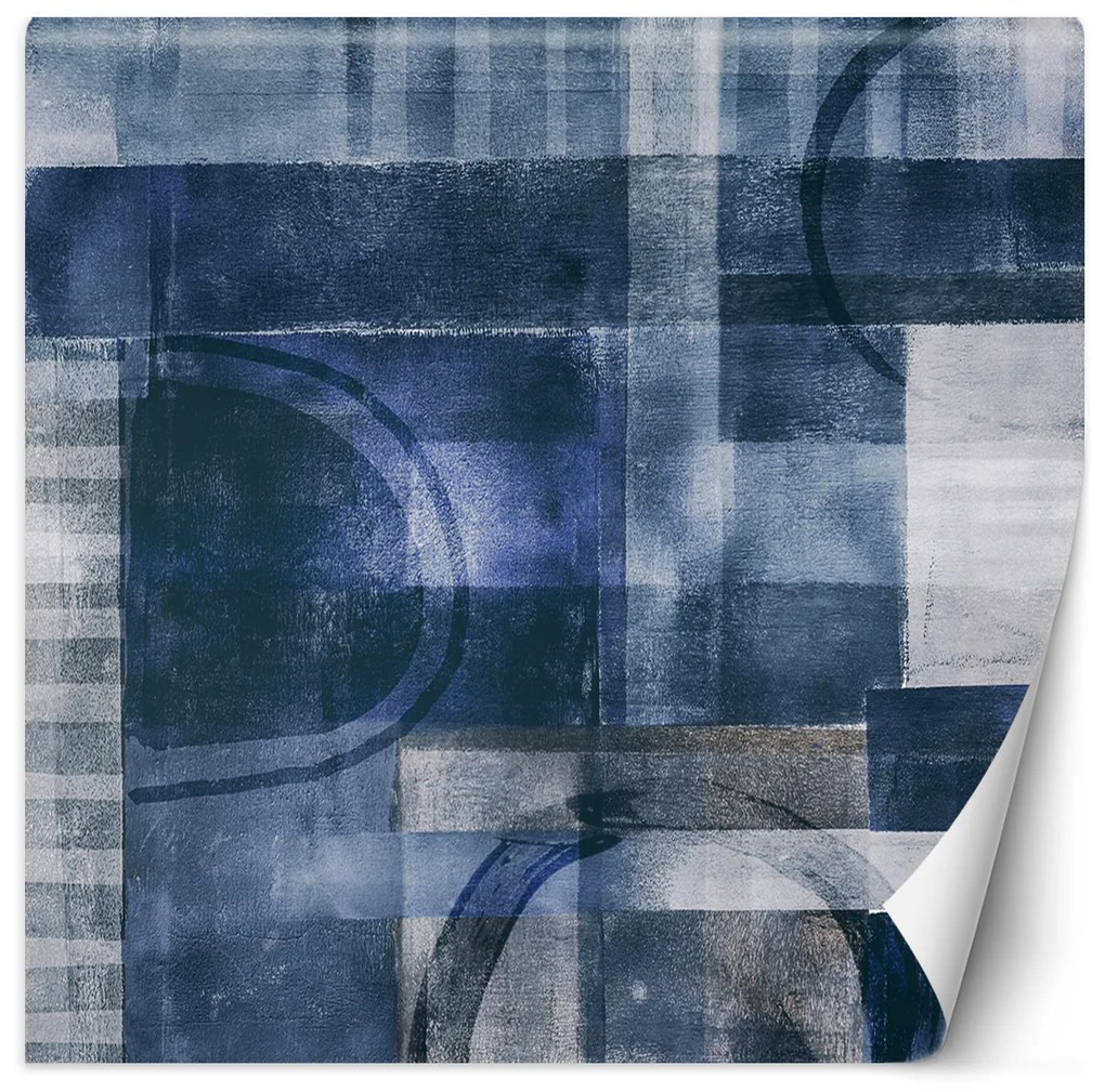Gario Fotótapéta Kék geometriai absztrakció - Andrea Haase Anyag: Vlies, Méret: 150 x 150 cm