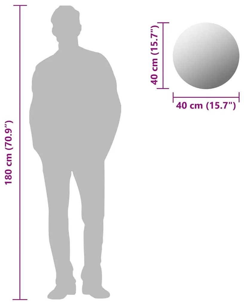 kör alakú tükör 40 cm