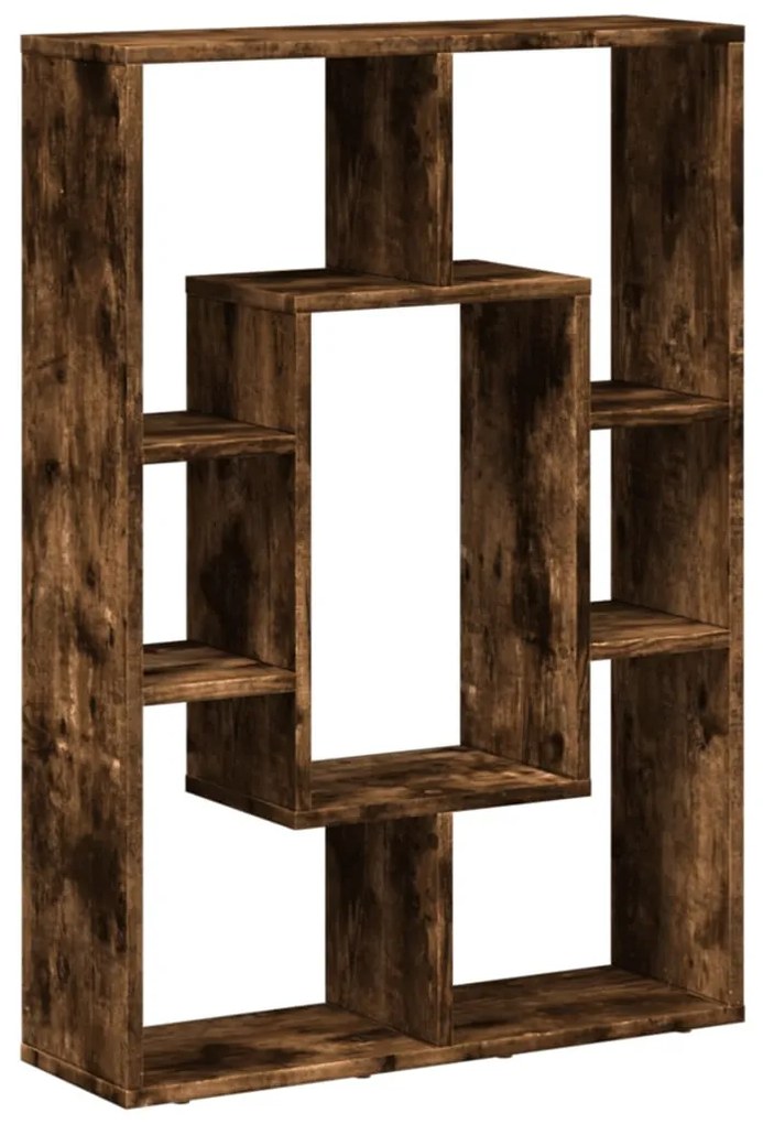 füstös tölgy színű szerelt fa könyvespolc 63 x 20 x 90 cm