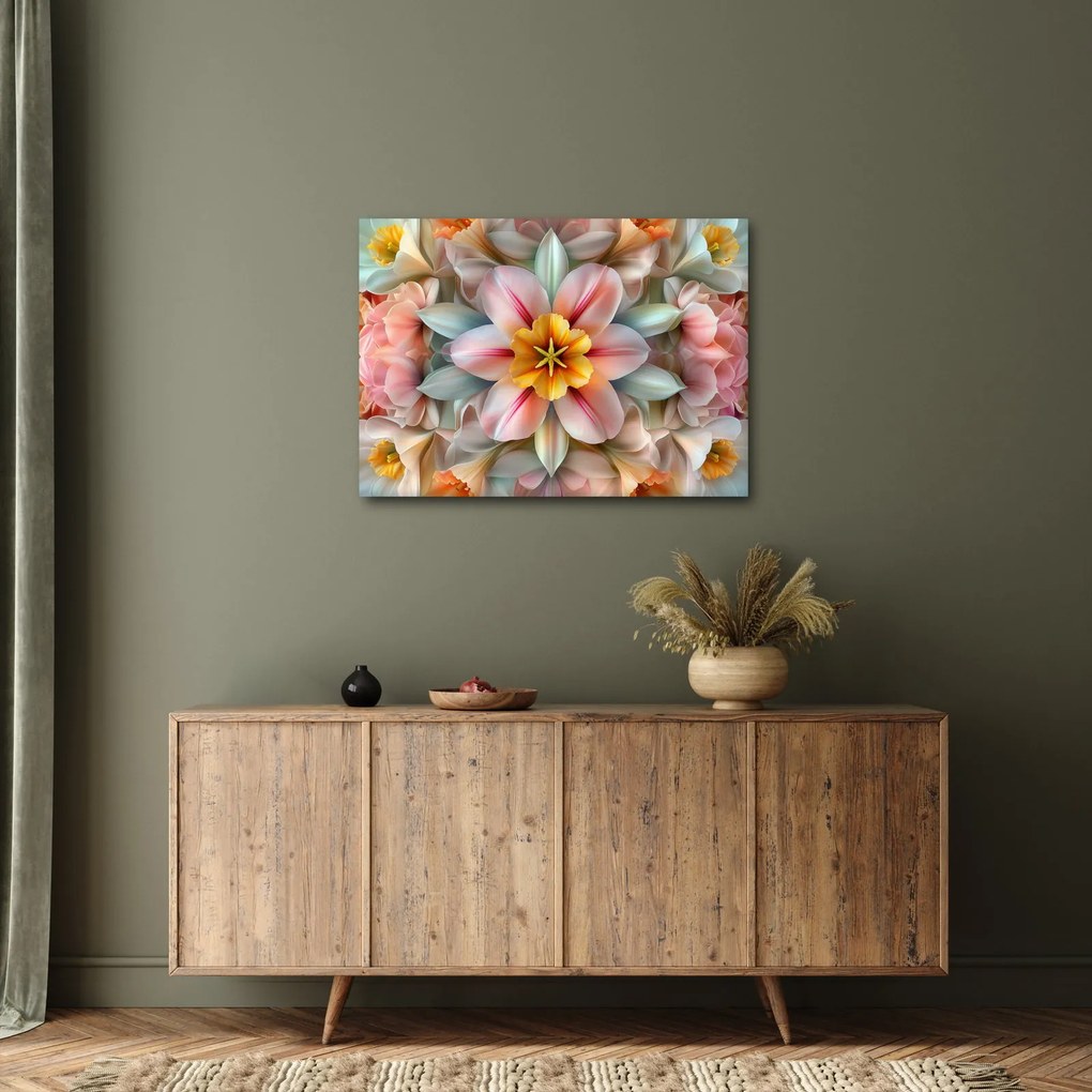 Kép - Kaleidoszkópos virág (70x50 cm)
