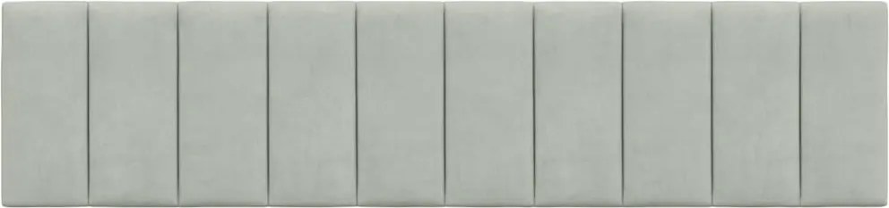 világosszürke bársony fejtámla párna Hanko 200 cm