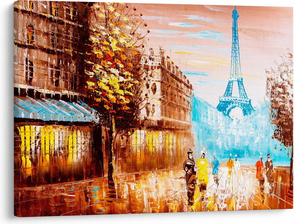 Kép - Esős idő és az Eiffel-torony (70x50 cm)