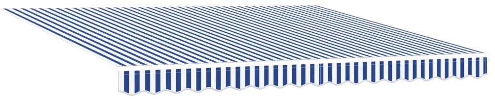 Automatikus Behúzható Napellenző Kék és Fehér 350x250 cm