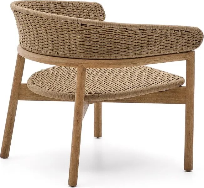 Natúr színű tömörfa kerti fotel Arinella – Kave Home