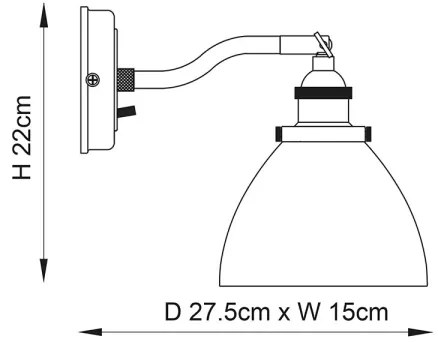 Endon 76334 - Fali spotlámpa HANSEN 1xE14/40W/230V rézszínű