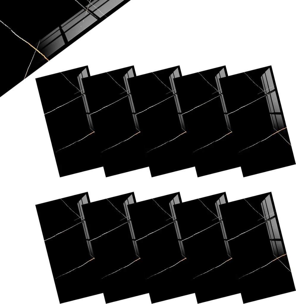 Öntapadós tapéta Vízálló Konyha Fal Bútor Fekete