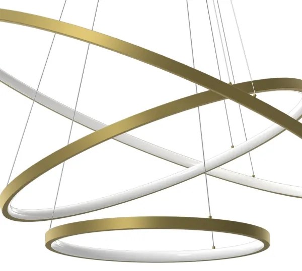 LED Csillár zsinóron HOOP LED/93W/230V átm. 80 cm 4000K arany