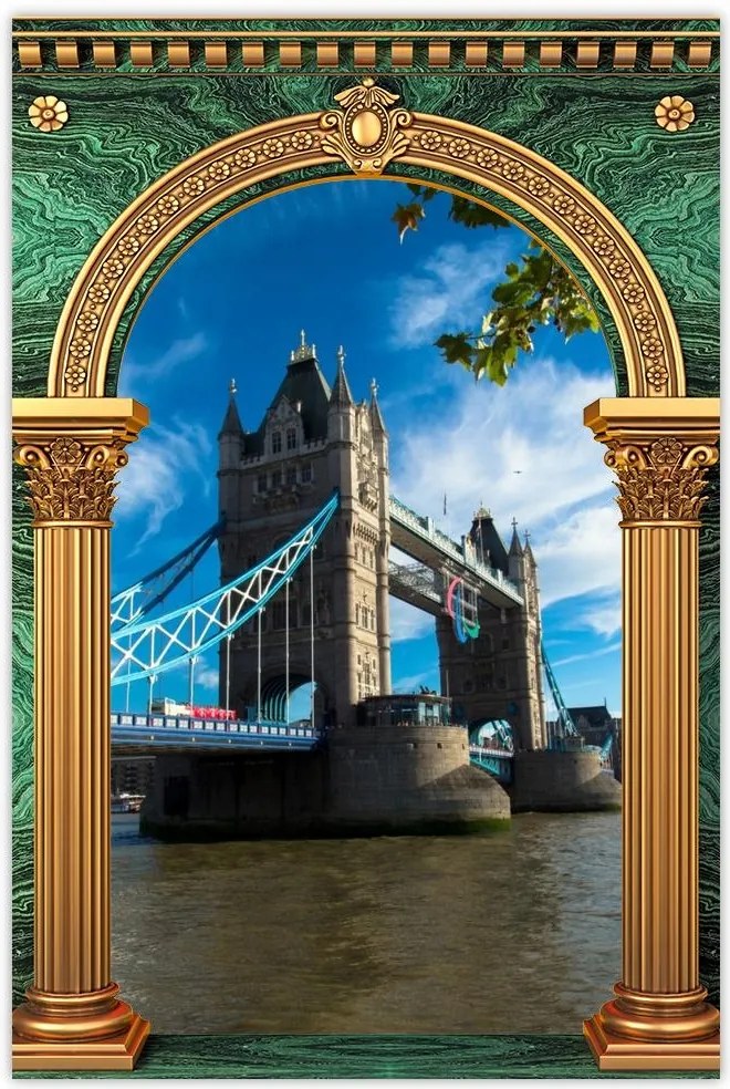 Poszterek 60x90 Tower Bridge az éggel