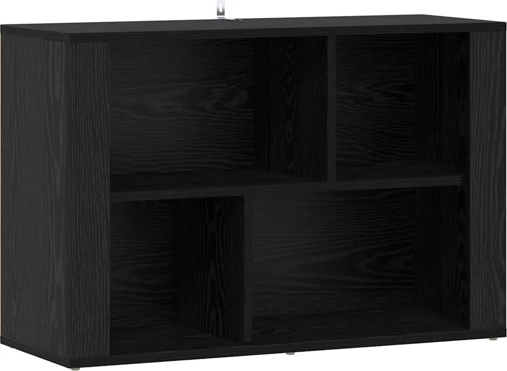 vidaXL Széf Fekete tölgy 80 x 30 x 53 cm Faanyag